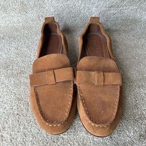Coach slip on loafers with bow women’s suede size 8B